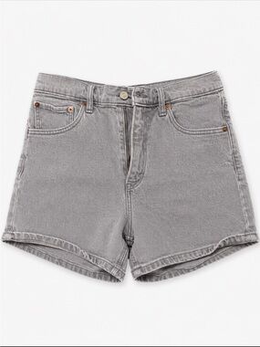 Abercrombie & Fitch High-Waist Gray Denim Shorts